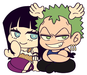 nico robin and roronoa zoro (one piece) drawn by wl6yugi8go1