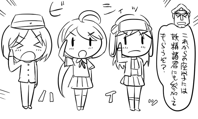 admiral, fairy, and matsuda chiyohiko (kantai collection) drawn by tonda