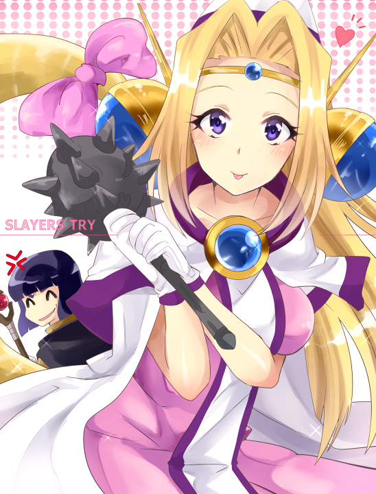 xelloss and filia ul copt (slayers and 1 more) drawn by yasuda_rikka