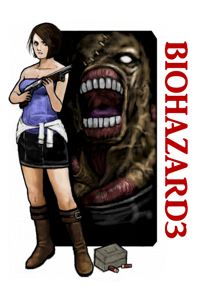 jill valentine and nemesis (resident evil and 1 more) drawn by ironu_love25