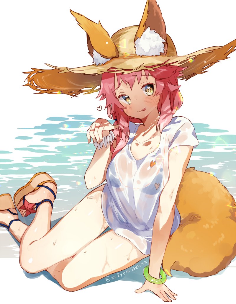 tamamo and tamamo no mae (fate and 1 more) drawn by kanro_ame_(ameko)