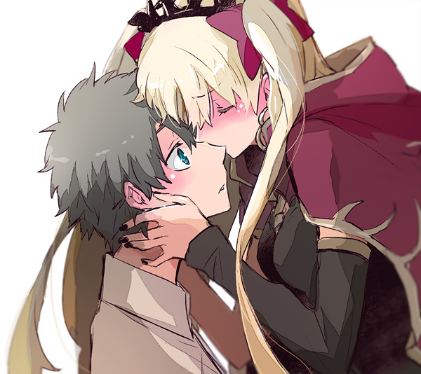 fujimaru ritsuka and ereshkigal (fate and 1 more) drawn by azumi_(myameco)