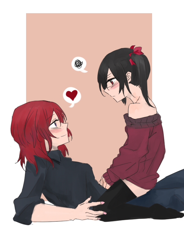 nishikino maki and yazawa nico (love live! and 1 more) drawn by noel_(pixiv5459099)