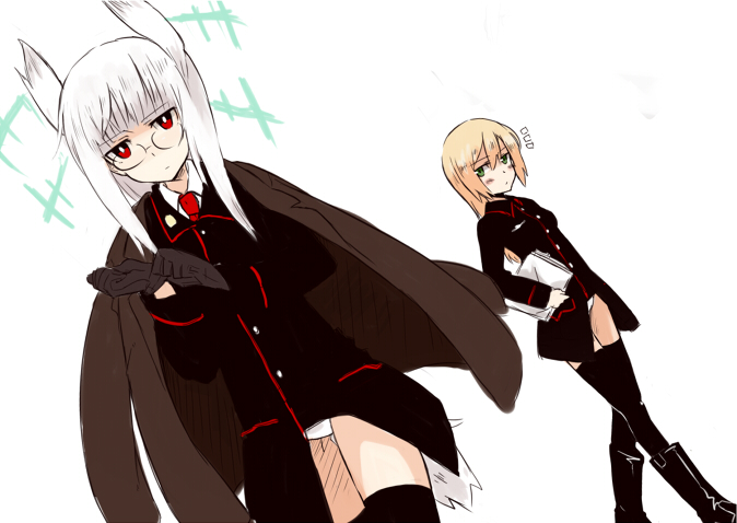 heidimarie w. schnaufer and heinrike prinzessin zu sayn-wittgenstein (world witches series and 2 more) drawn by chikiso