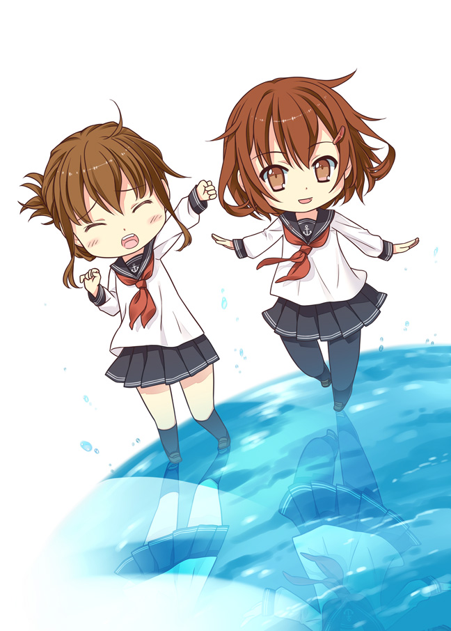 inazuma and ikazuchi (kantai collection) drawn by takigawa_yuu