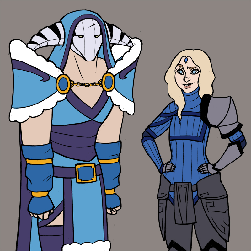 crystal maiden and sven (dota and 1 more) drawn by irasponsible