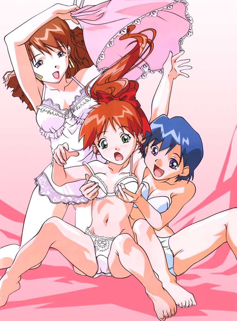 mana, kaori, and yuu (super real mahjong) drawn by tanaka_ryou