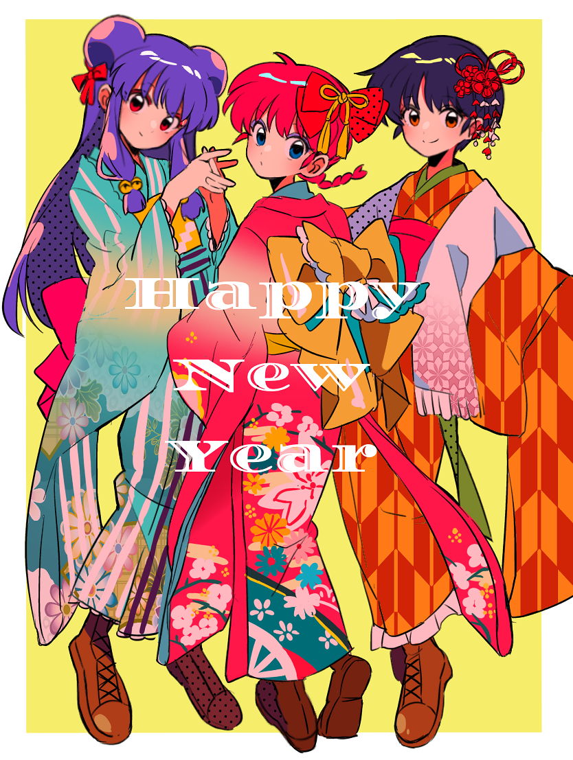 ranma-chan, shampoo, and tendou akane (ranma 1/2) drawn by sanamaru_(sana79261827)