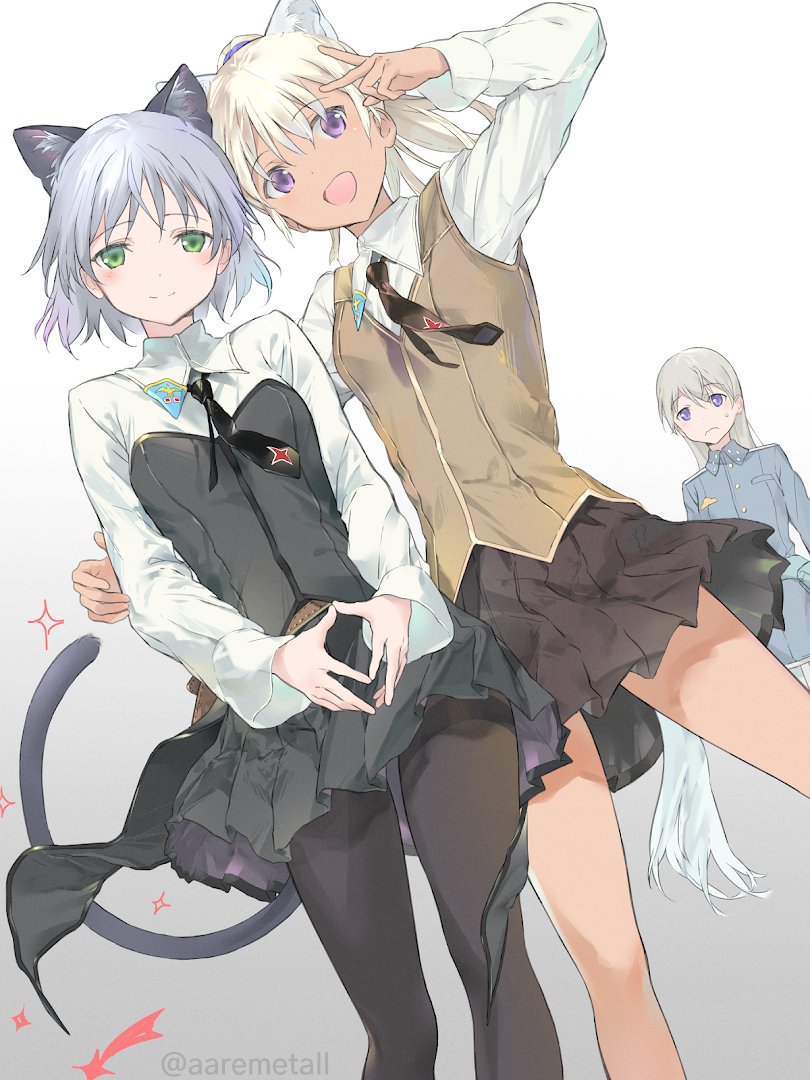 sanya v. litvyak, eila ilmatar juutilainen, and galina kostylev (world witches series) drawn by wss_(32656138)