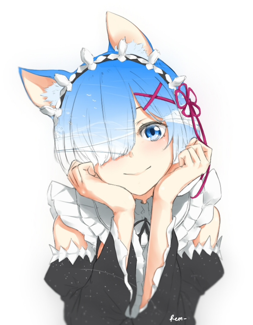 rem (re:zero kara hajimeru isekai seikatsu) drawn by saruno_(eyesonly712)
