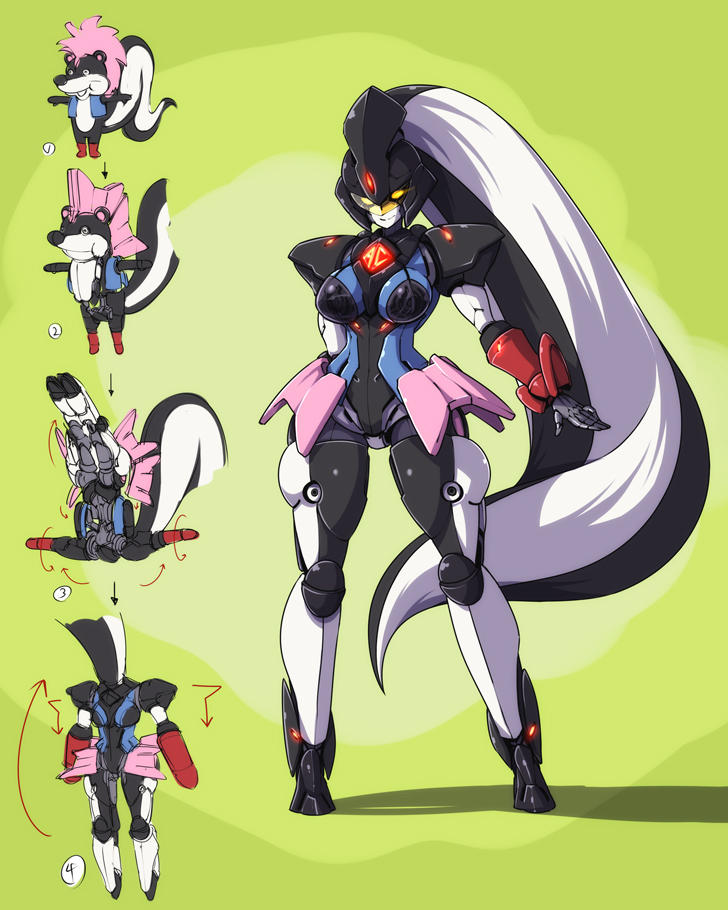 ittekima skunk (ac japan) drawn by nekomamire
