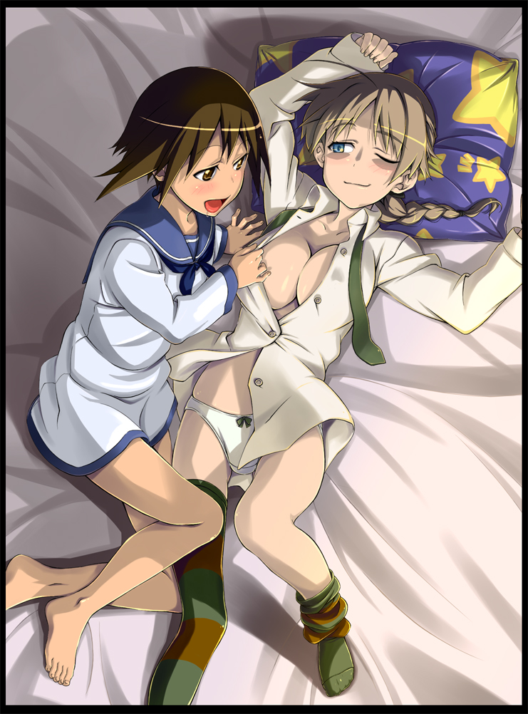 miyafuji yoshika and lynette bishop (world witches series and 1 more) drawn by sashisu