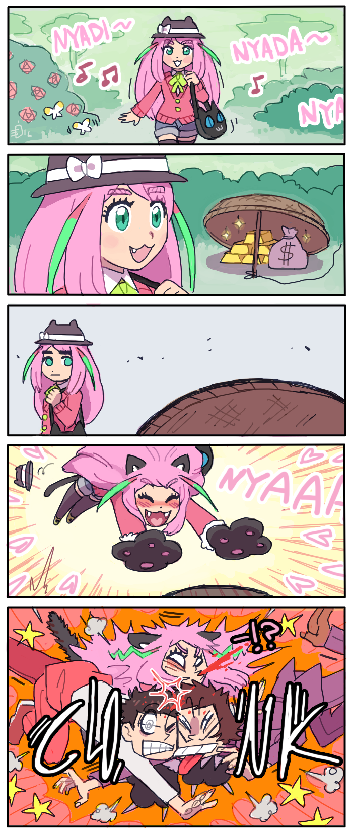 matsuno osomatsu, hashimoto nyaa, and iyami (osomatsu and 2 more) drawn by emlan