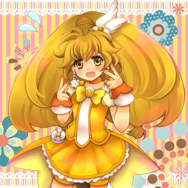 kise yayoi and cure peace (precure and 1 more) drawn by sasara_housara