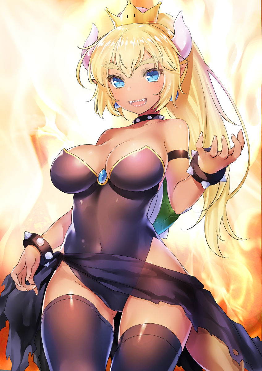 bowsette (mario and 1 more) drawn by 47agdragon