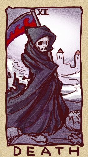 death and grim reaper (original) drawn by ikkyuu