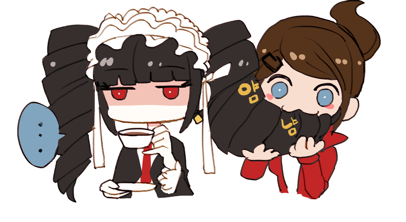 celestia ludenberg and asahina aoi (danganronpa and 1 more) drawn by h5we31