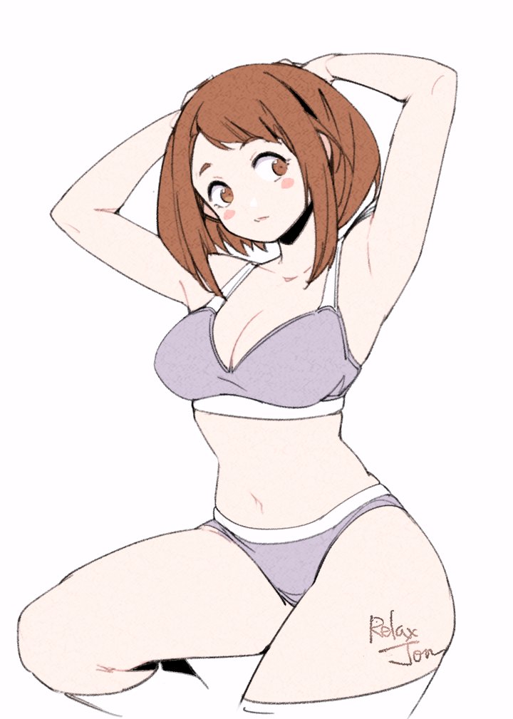 uraraka ochaco (boku no hero academia) drawn by relaxjon