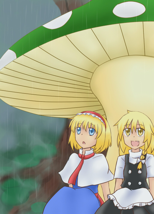 kirisame marisa and alice margatroid (touhou) drawn by bounami
