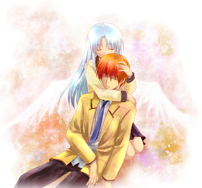 tachibana kanade and otonashi yuzuru (angel beats!) drawn by ali_(maidoari)
