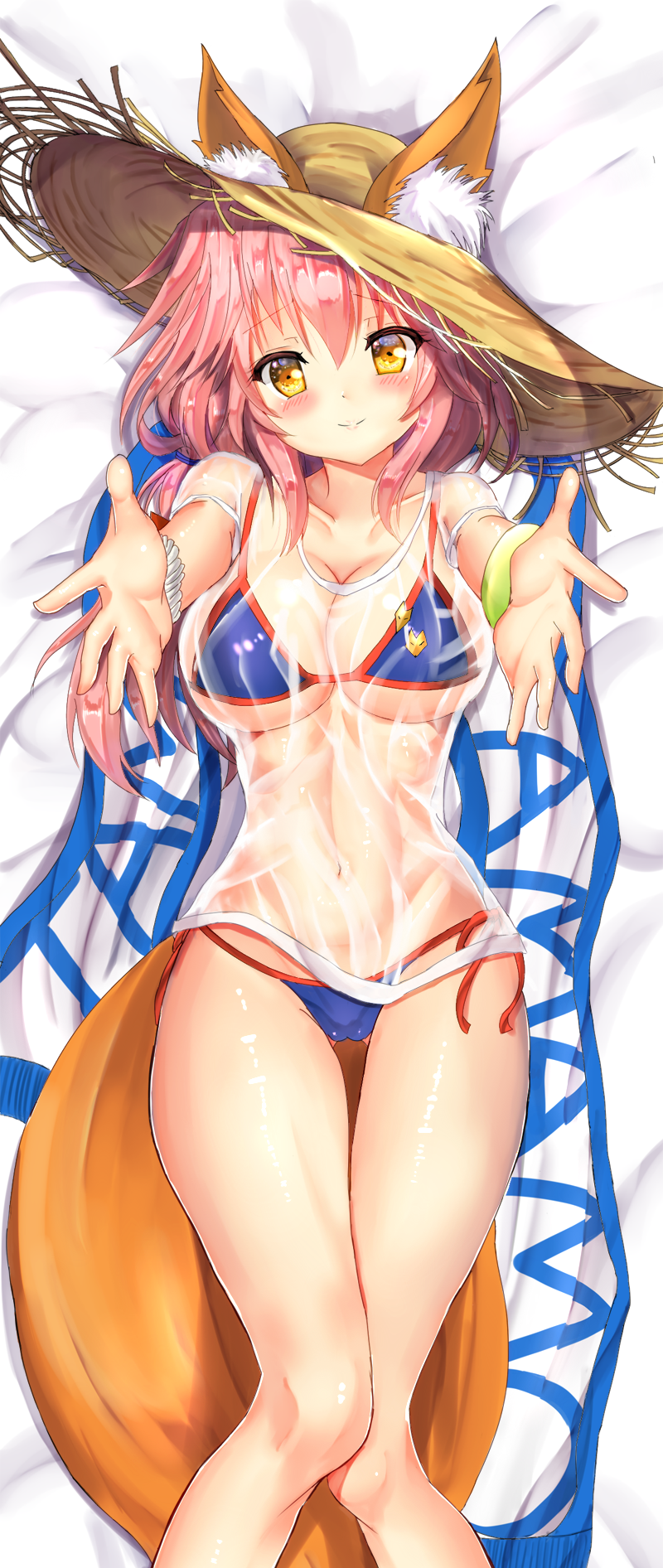 tamamo and tamamo no mae (fate and 1 more) drawn by mogupuchi