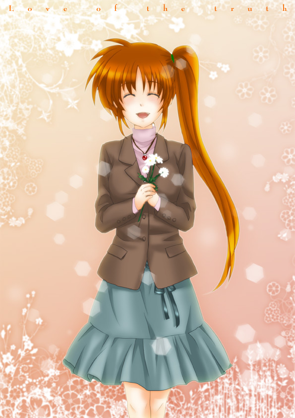 takamachi nanoha (lyrical nanoha and 1 more) drawn by hachi_(hachikai)