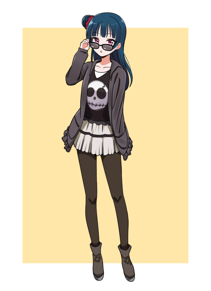 tsushima yoshiko (love live! and 1 more) drawn by deadnooodles