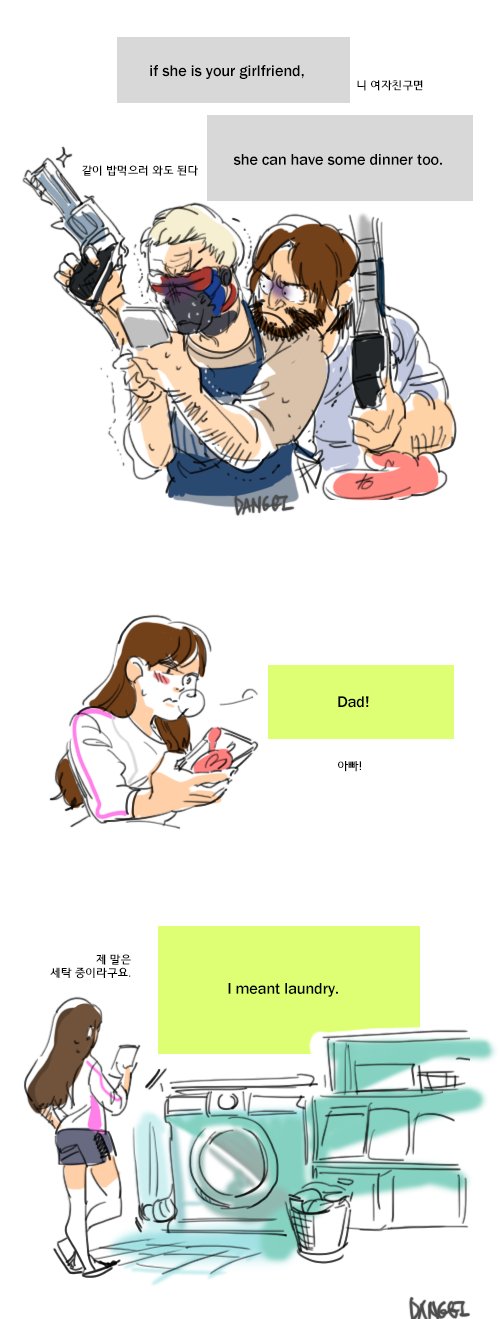d.va, soldier: 76, and cassidy (overwatch and 1 more) drawn by danggi