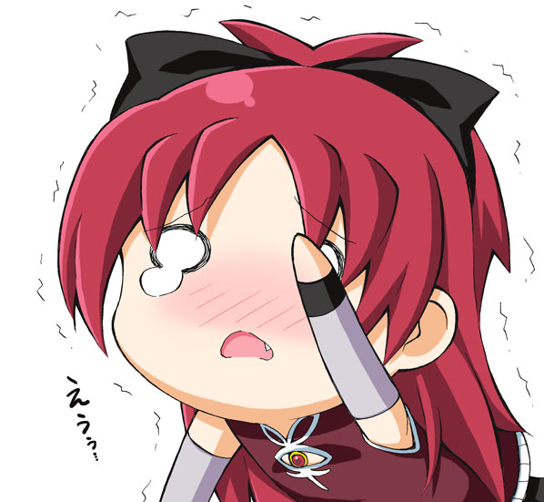 sakura kyoko and mini-ikamusume (mahou shoujo madoka magica and 1 more) drawn by k_hiro
