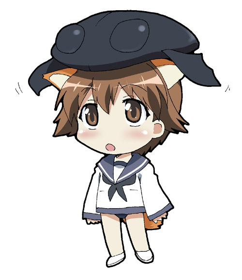 miyafuji yoshika and neuroi (world witches series and 1 more) drawn by mukaibi_aoi