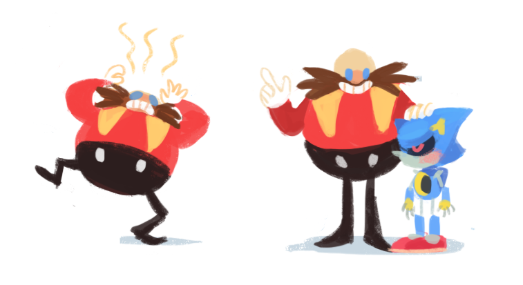 dr. eggman and metal sonic (sonic) drawn by gigi_d.g.