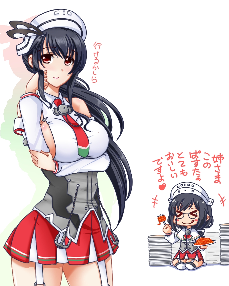 yamashiro, fusou, littorio, and roma (kantai collection) drawn by kuon_(nokokopopo)