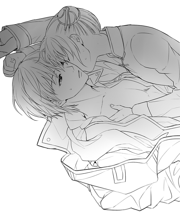 kagura and okita sougo (gintama) drawn by loli_bushi
