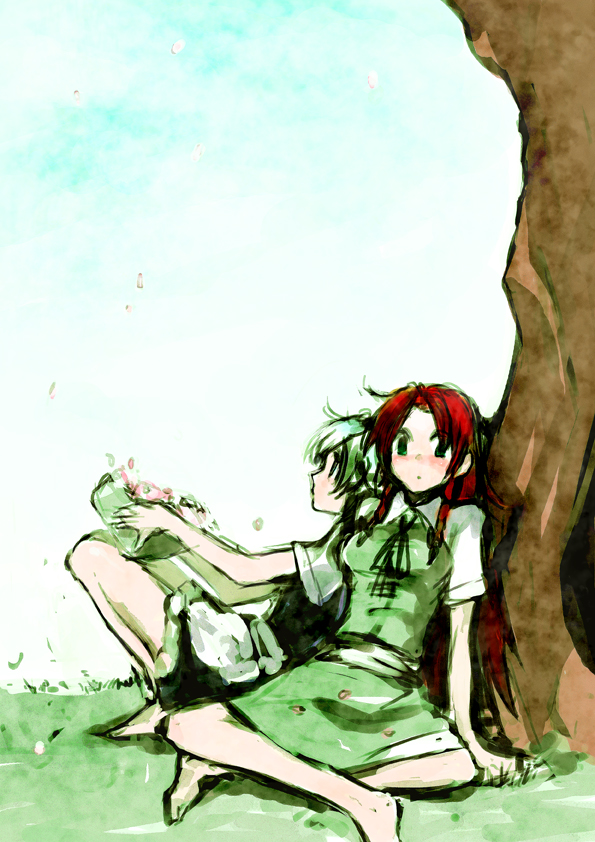 izayoi sakuya and hong meiling (touhou) drawn by tima