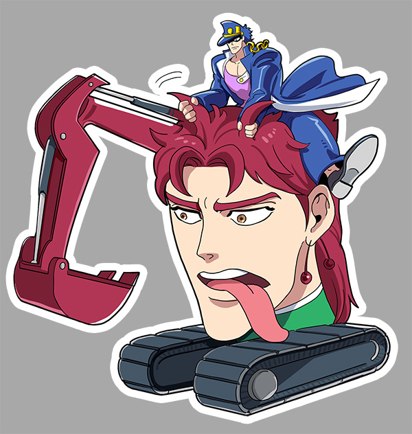 kujo jotaro and kakyoin noriaki (jojo no kimyou na bouken and 1 more) drawn by gabriel_(dadaist)
