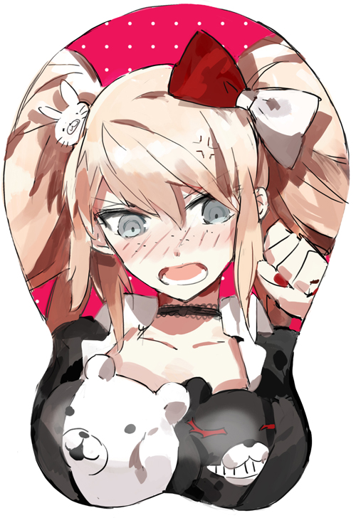 enoshima junko, monokuma, and ikusaba mukuro (danganronpa and 1 more) drawn by starshadowmagician