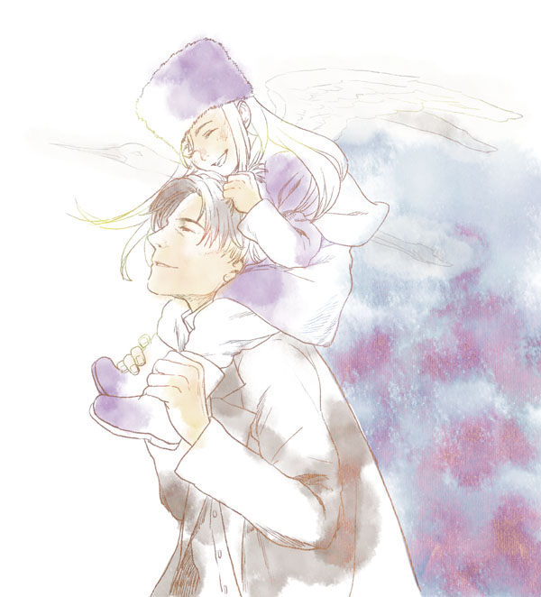 illyasviel von einzbern and emiya kiritsugu (fate and 2 more) drawn by kodu_(dukkoudu)