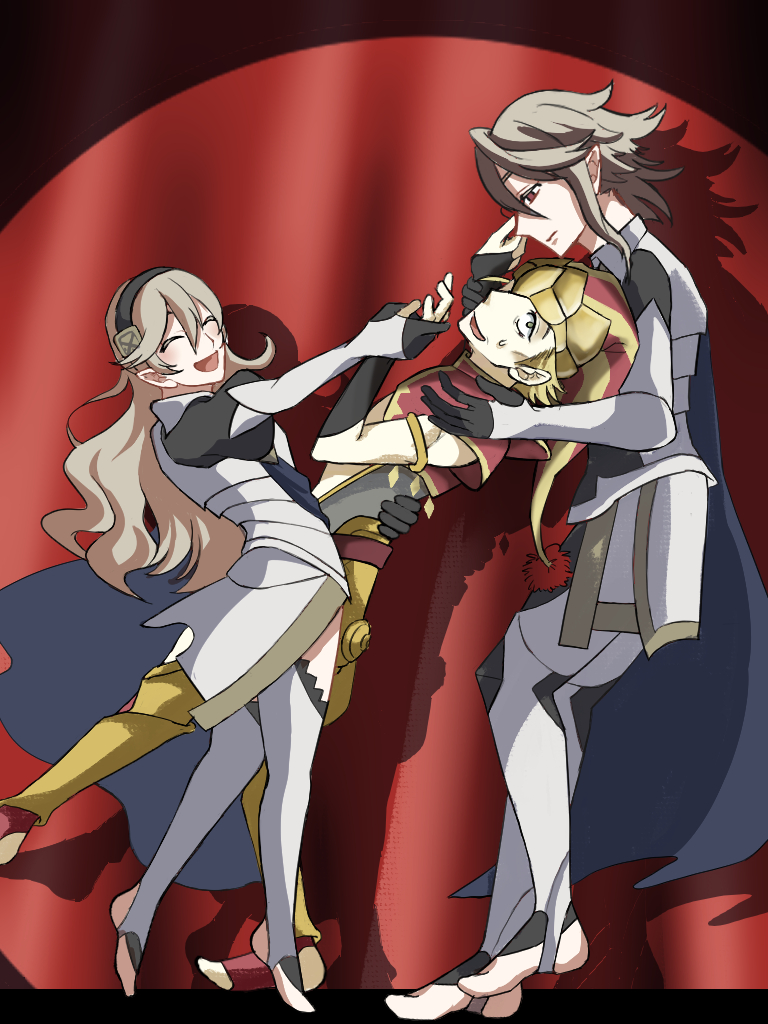 female corrin, male corrin, and zola (fire emblem and 1 more) drawn by chickenkaku