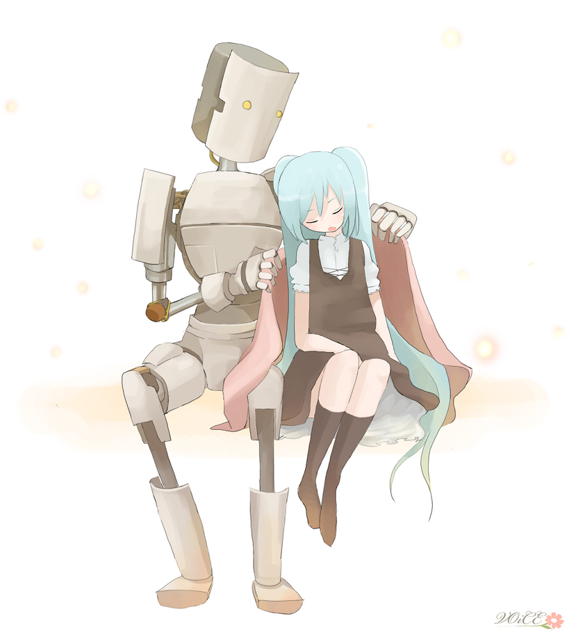 hatsune miku (vocaloid and 1 more) drawn by tansuke
