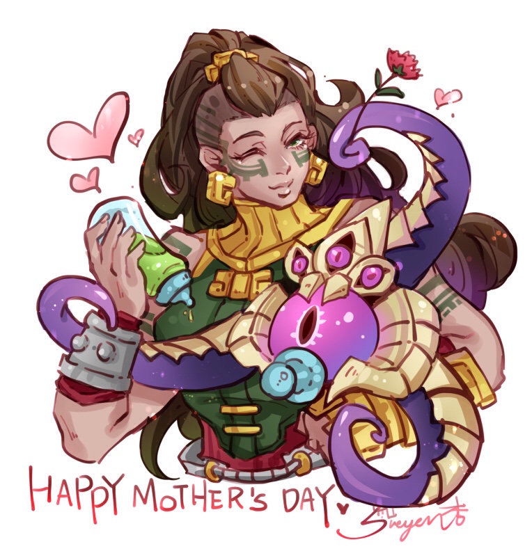 vel'koz and illaoi (league of legends) drawn by sueyen