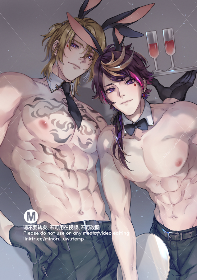 luca kaneshiro and shu yamino (nijisanji and 1 more) drawn by minoru_(minoru_uwutemp)