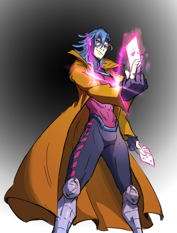 mikisugi aikurou and gambit (marvel and 2 more) drawn by gyosone