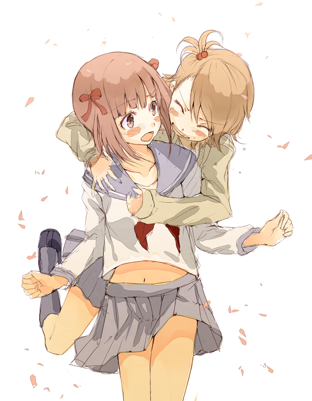 amami haruka and futami ami (idolmaster) drawn by yae_(mono110)