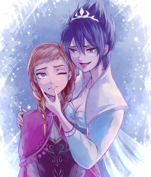 elsa and anna (frozen) drawn by yuki_tsuki_(rinlen)