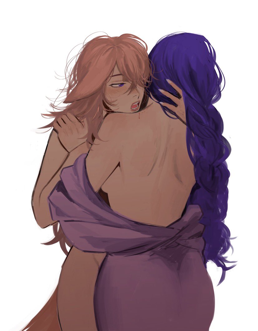 raiden shogun and yae miko (genshin impact) drawn by sleepymocha