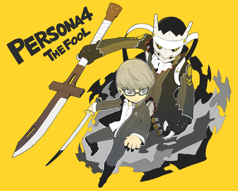 narukami yu and izanagi (persona and 1 more) drawn by chiyomaru