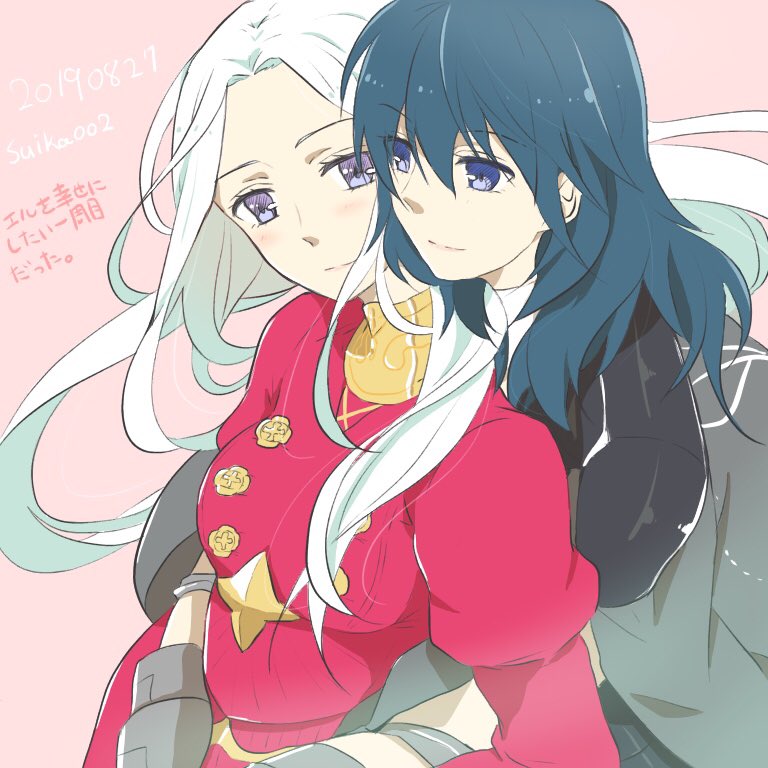 female byleth and edelgard von hresvelg (fire emblem and 1 more) drawn by ijiro_suika