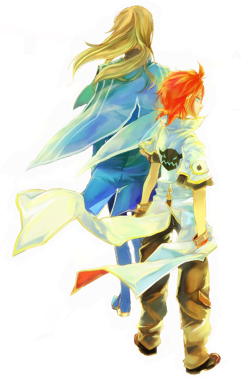 luke fon fabre and jade curtiss (tales of and 1 more) drawn by mooche