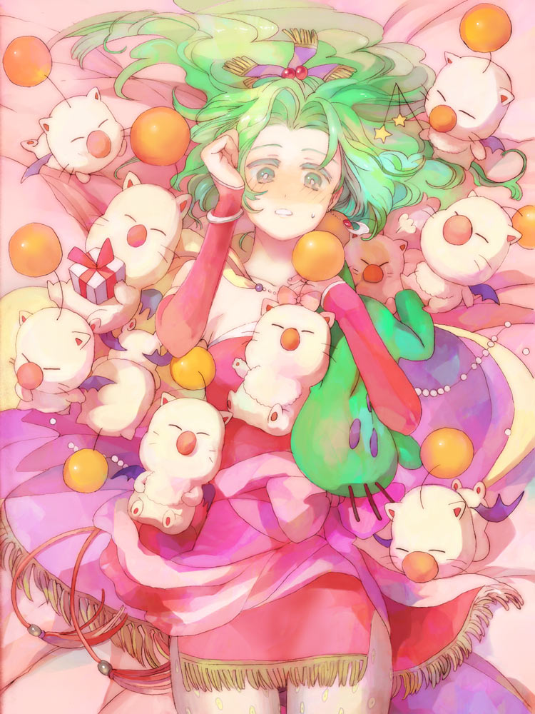 terra branford and moogle (final fantasy and 2 more) drawn by shako