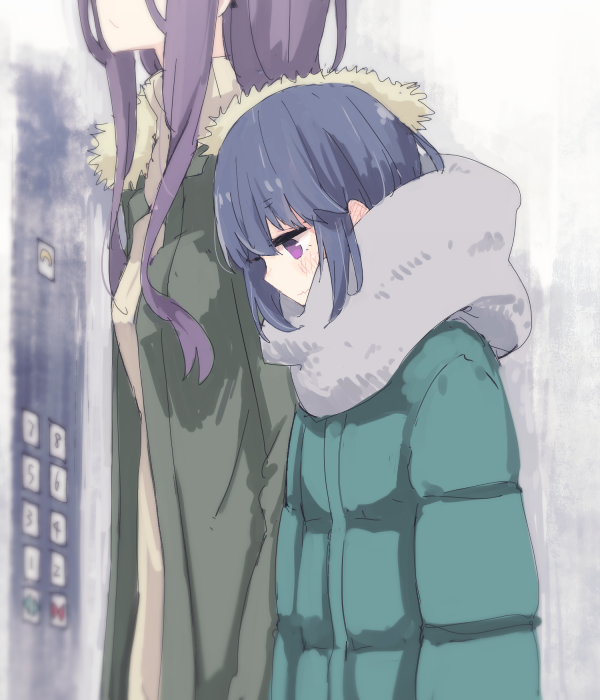 shima rin and kagamihara sakura (yurucamp) drawn by shiroshi_(denpa_eshidan)
